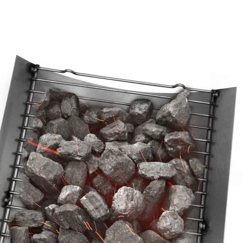 Hongso 20 inches Ash Drip Pan for Chargriller 2823 5050 5072 5650 2123 2223 Charcoal Grills, Char-Griller Model 200157, Replacement Parts Chargrill Ash Pan with 2pcs Fire Grate Hanger - Image 4
